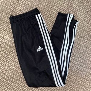 Black adidas track pants